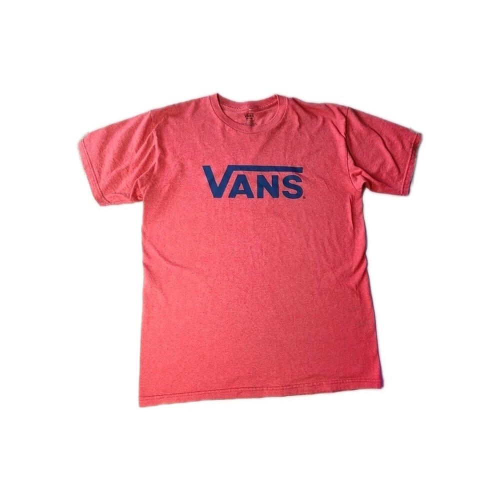 Vans T Shirt Red Medium Skateboarding Urban Skater Tee VANS Logo Shirt UNISEX